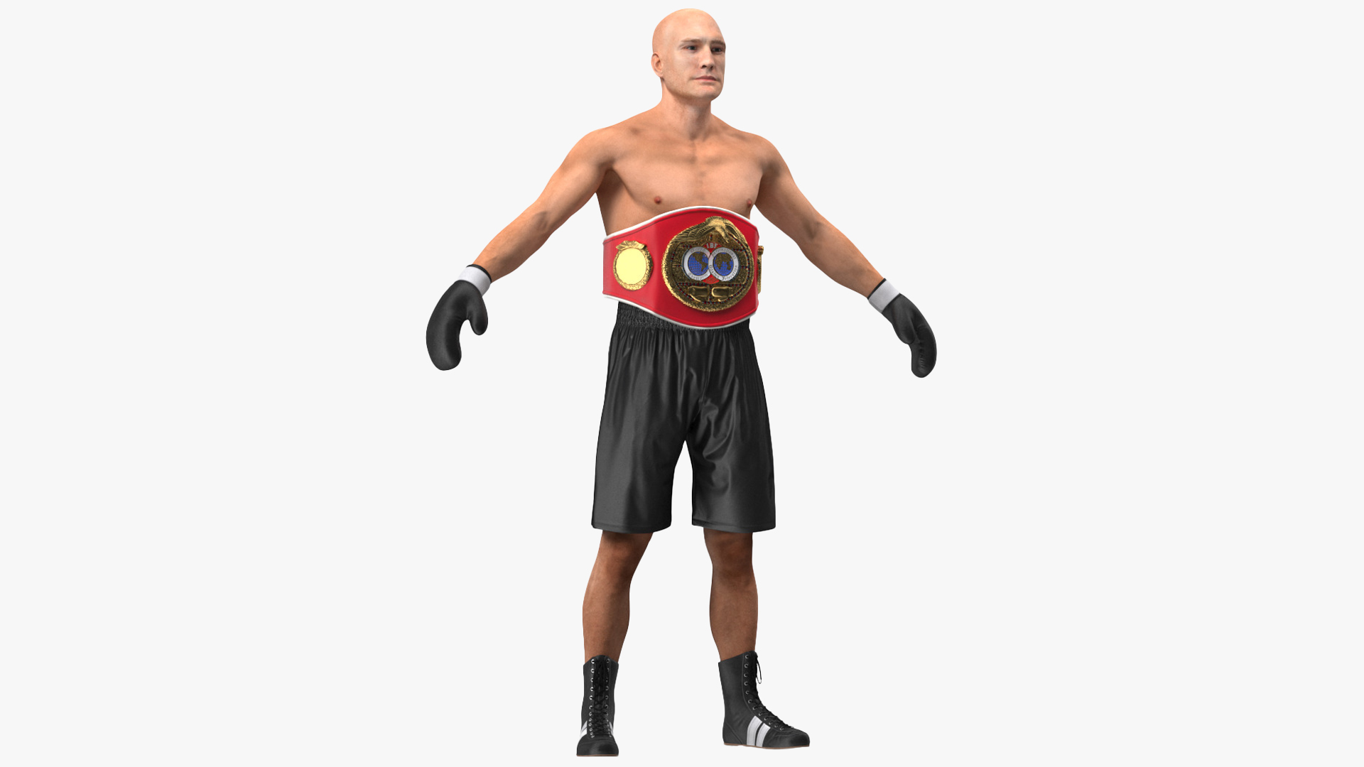 3D model IBF Boxing Champion Rigged for Maya