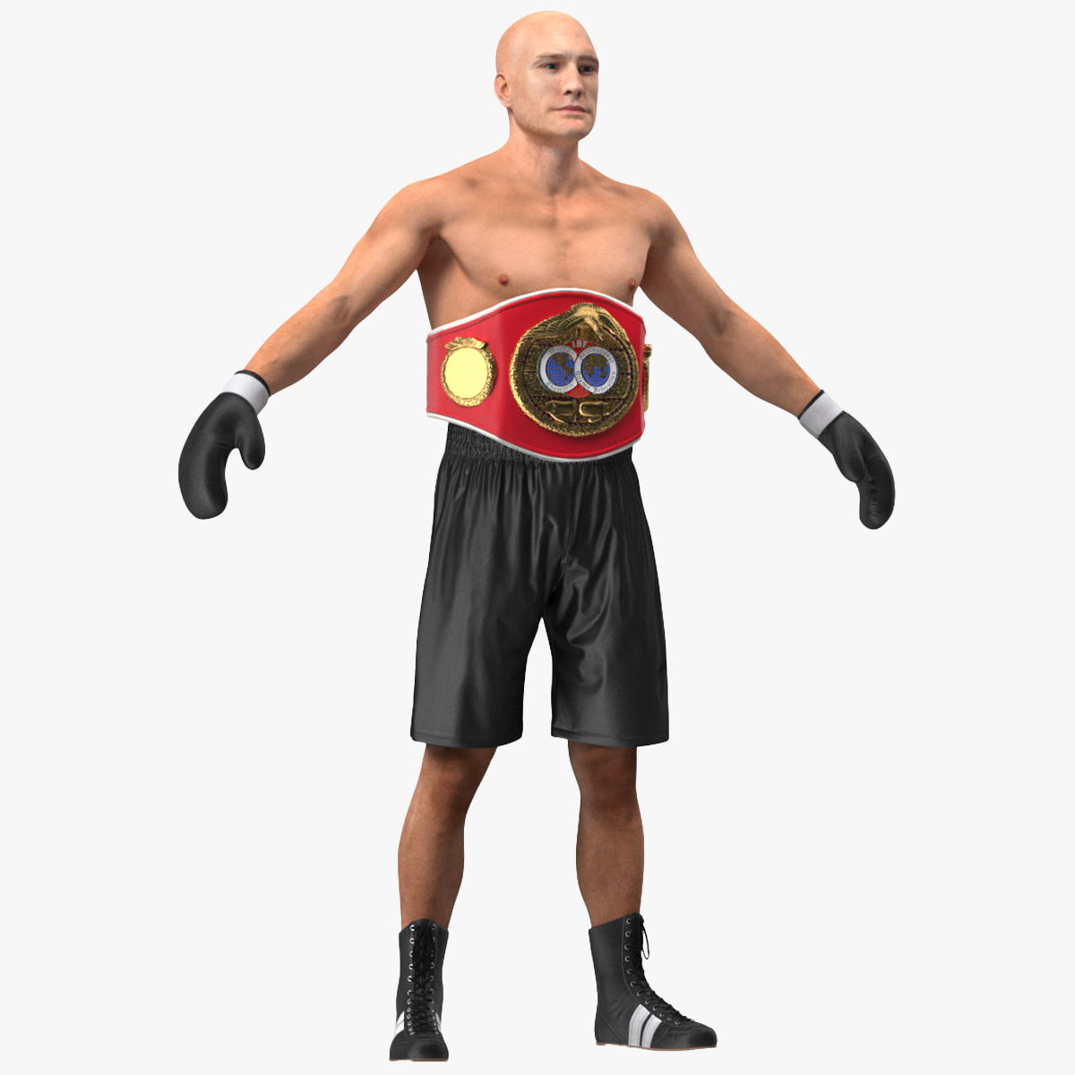3D model IBF Boxing Champion Rigged for Maya