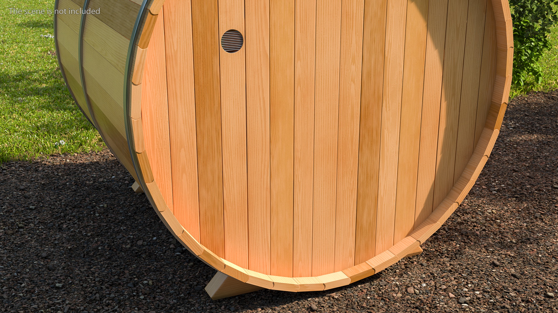 Wooden Barrel Outdoor Sauna 3D