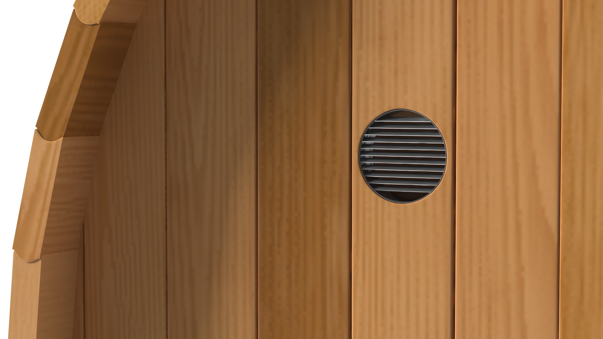 Wooden Barrel Outdoor Sauna 3D