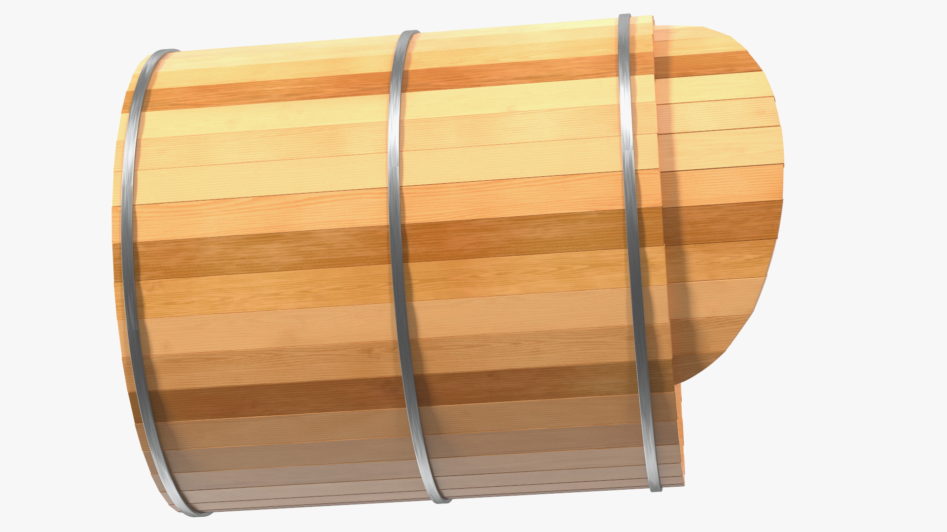 Wooden Barrel Outdoor Sauna 3D