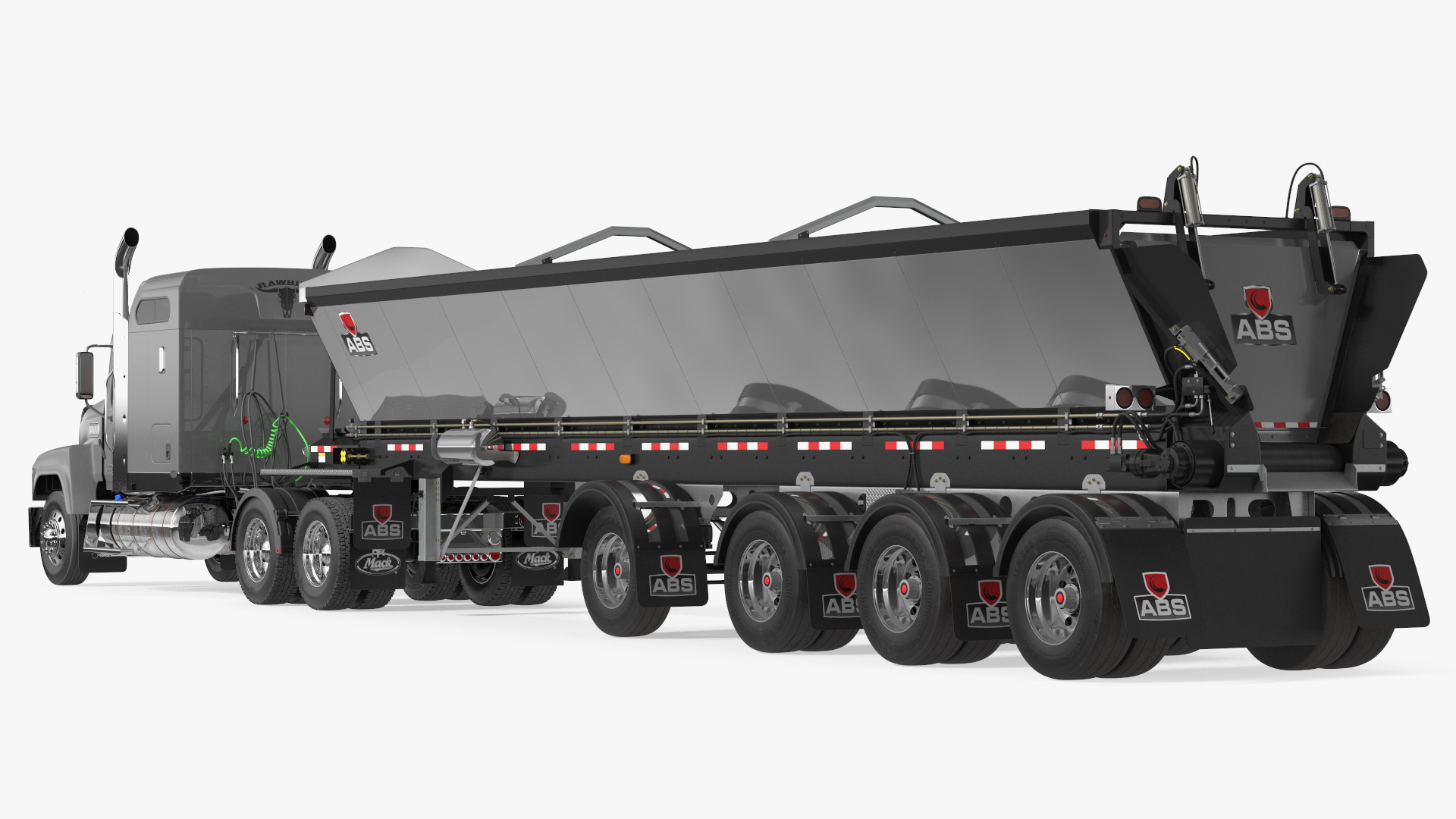 3D Truck Mack CHU613 With Trailer ABS LRC model