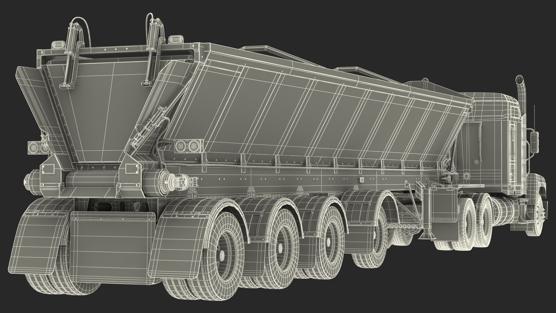 3D Truck Mack CHU613 With Trailer ABS LRC model