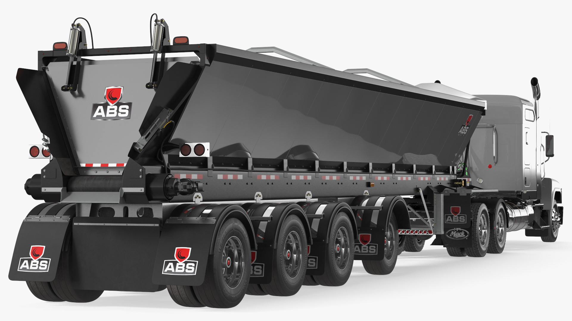 3D Truck Mack CHU613 With Trailer ABS LRC model