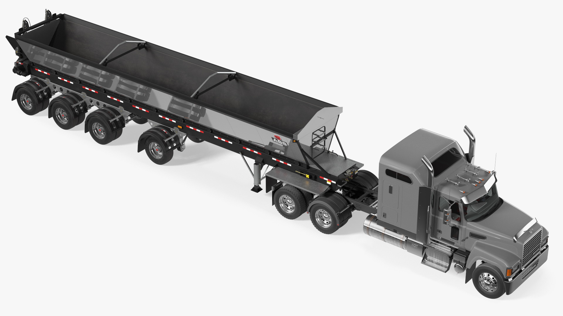 3D Truck Mack CHU613 With Trailer ABS LRC model