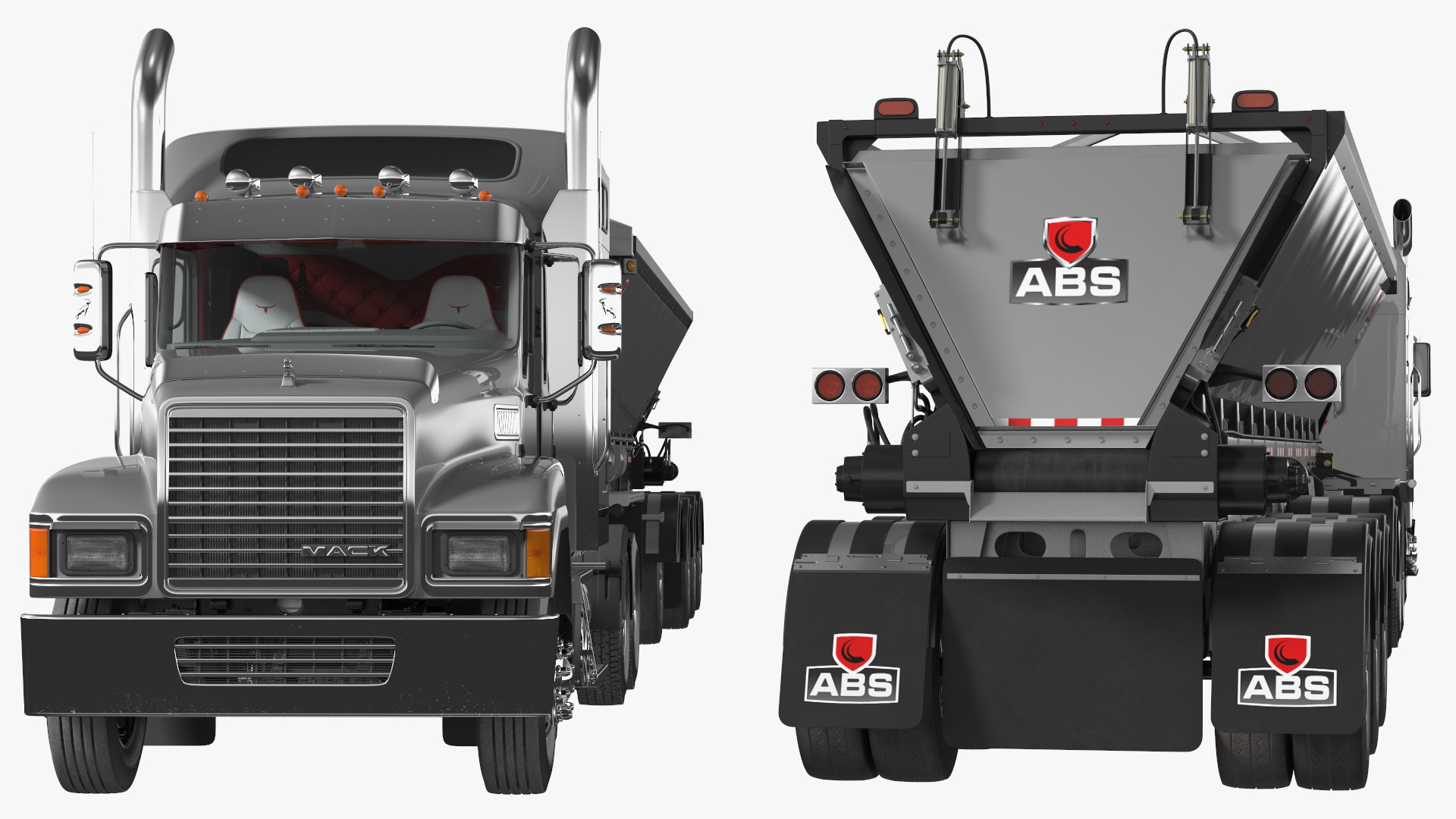 3D Truck Mack CHU613 With Trailer ABS LRC model