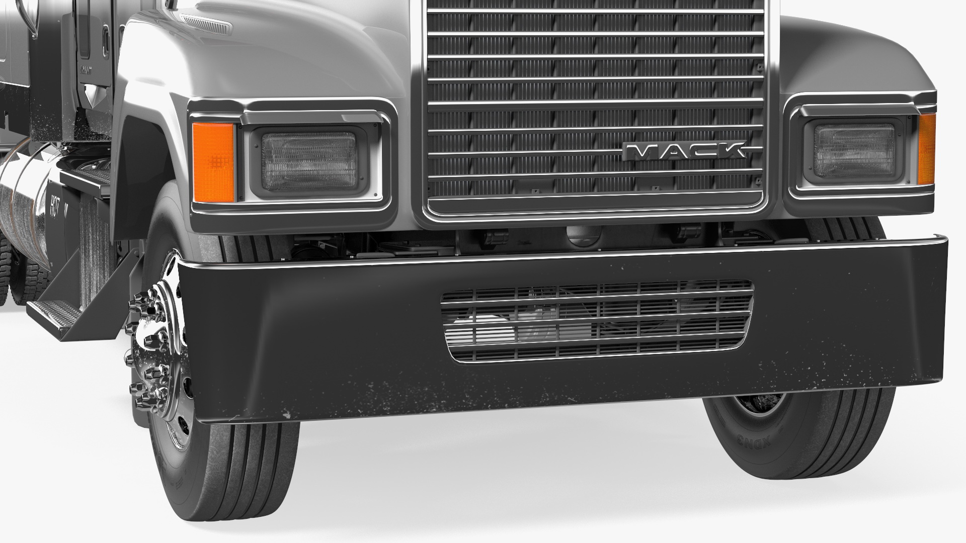 3D Truck Mack CHU613 With Trailer ABS LRC model