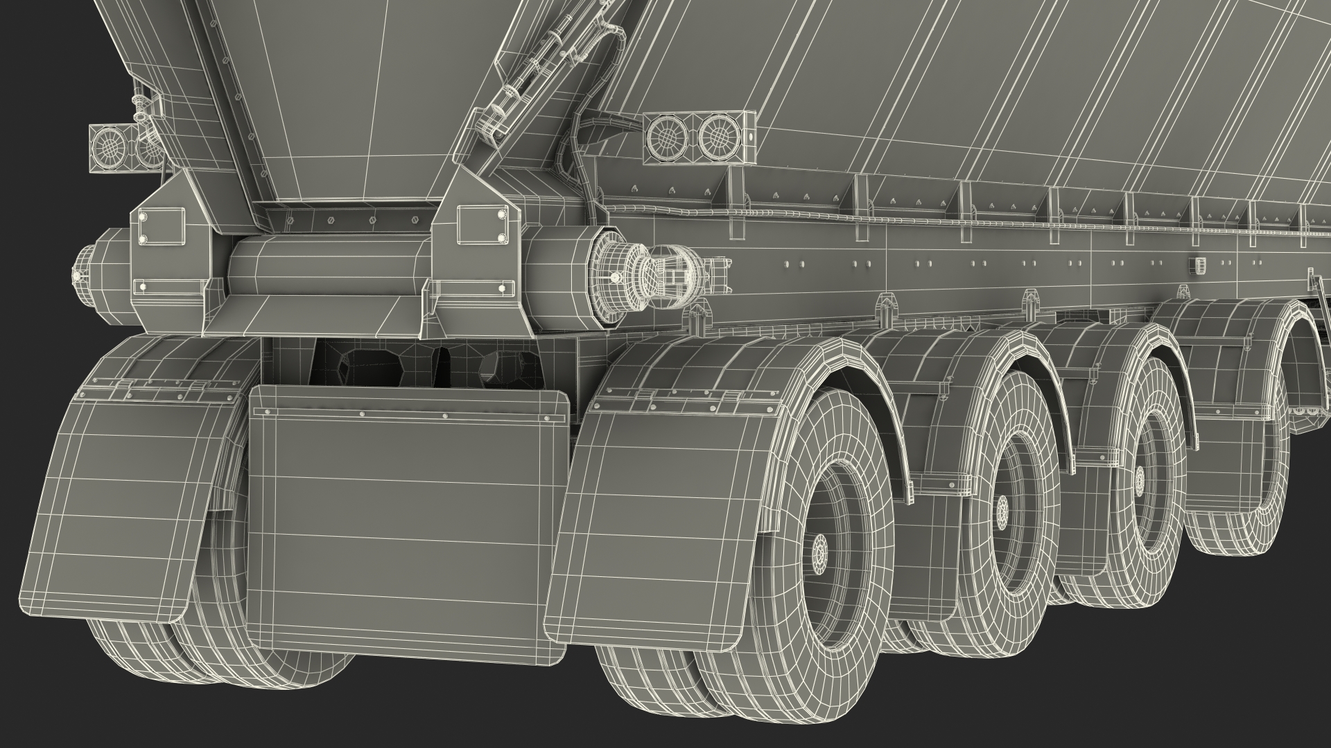3D Truck Mack CHU613 With Trailer ABS LRC model