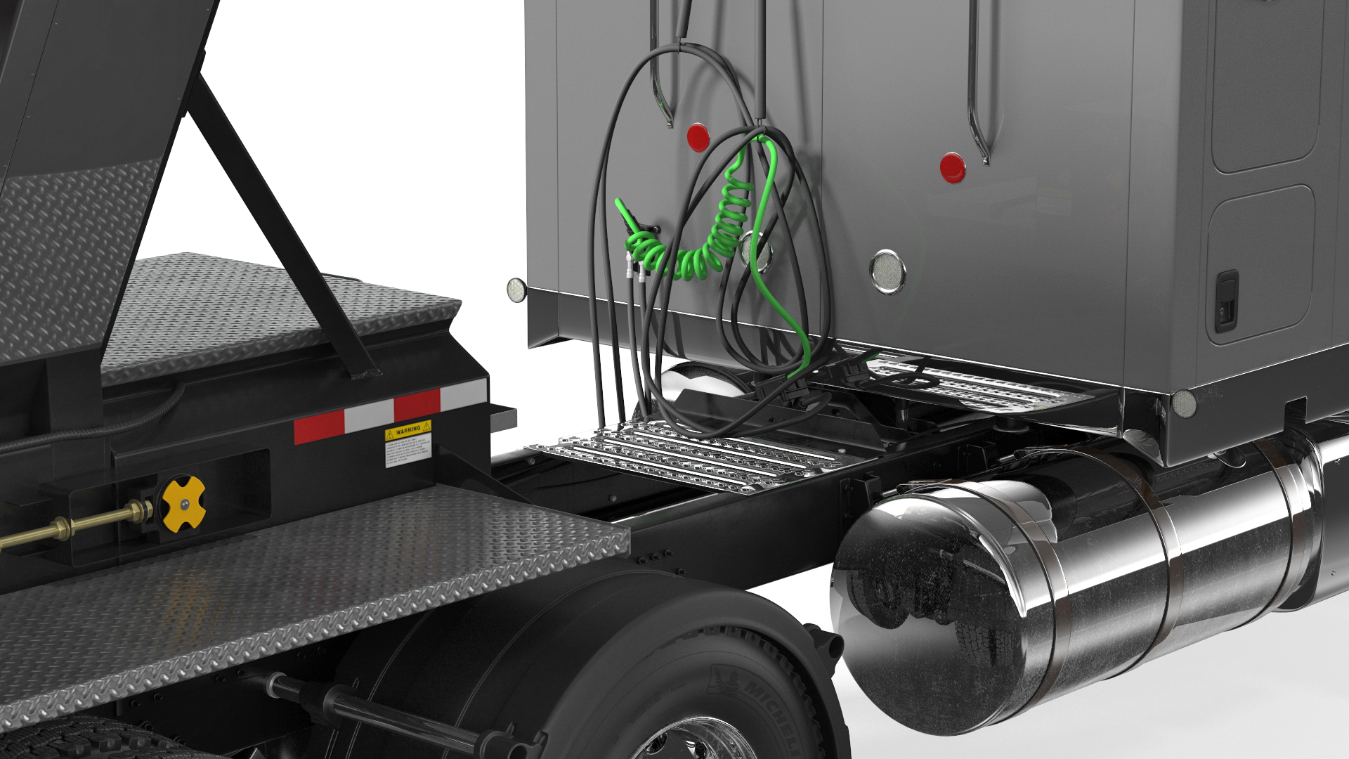 3D Truck Mack CHU613 With Trailer ABS LRC model