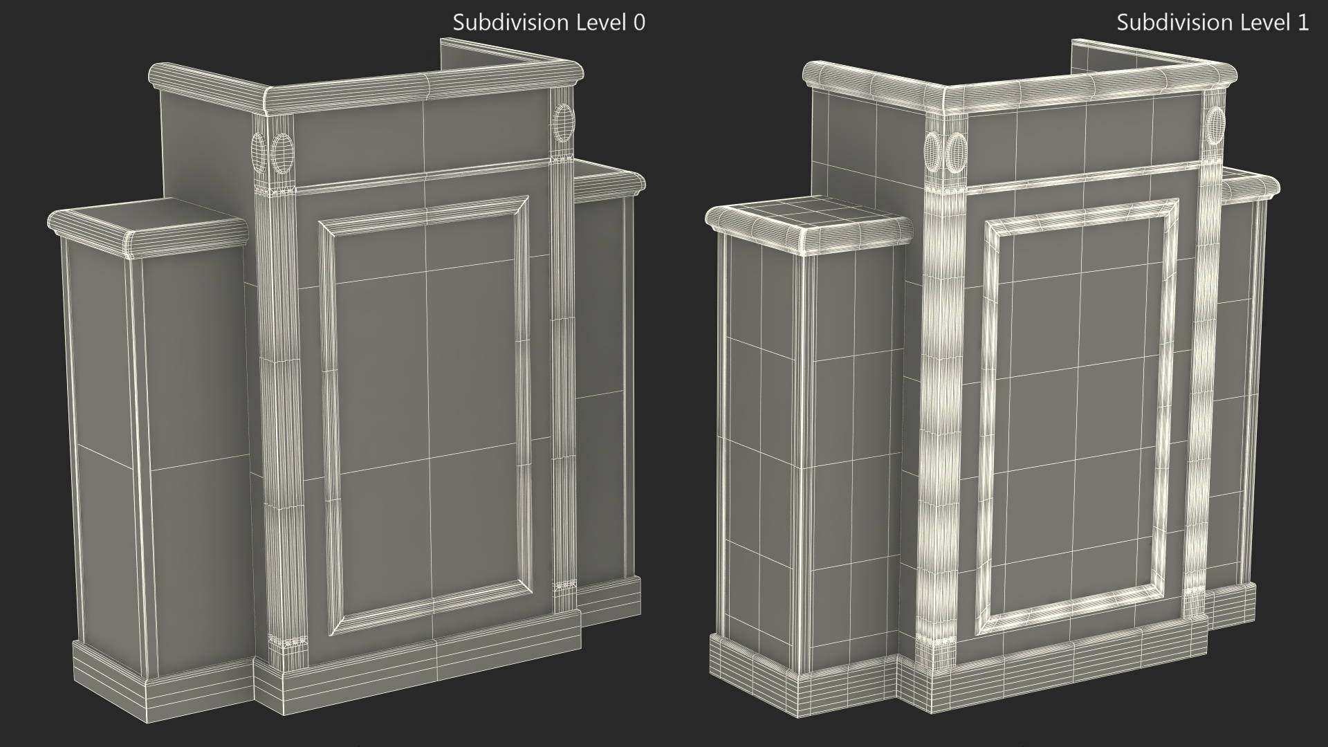 Church Furniture Pulpit White 3D model