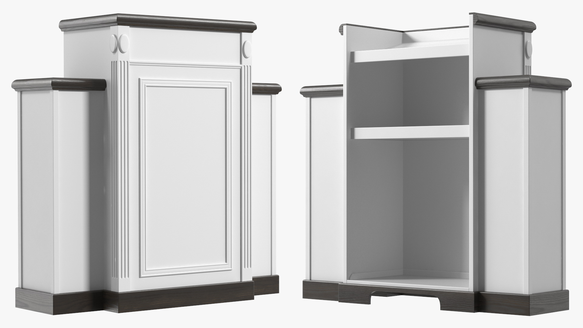 Church Furniture Pulpit White 3D model