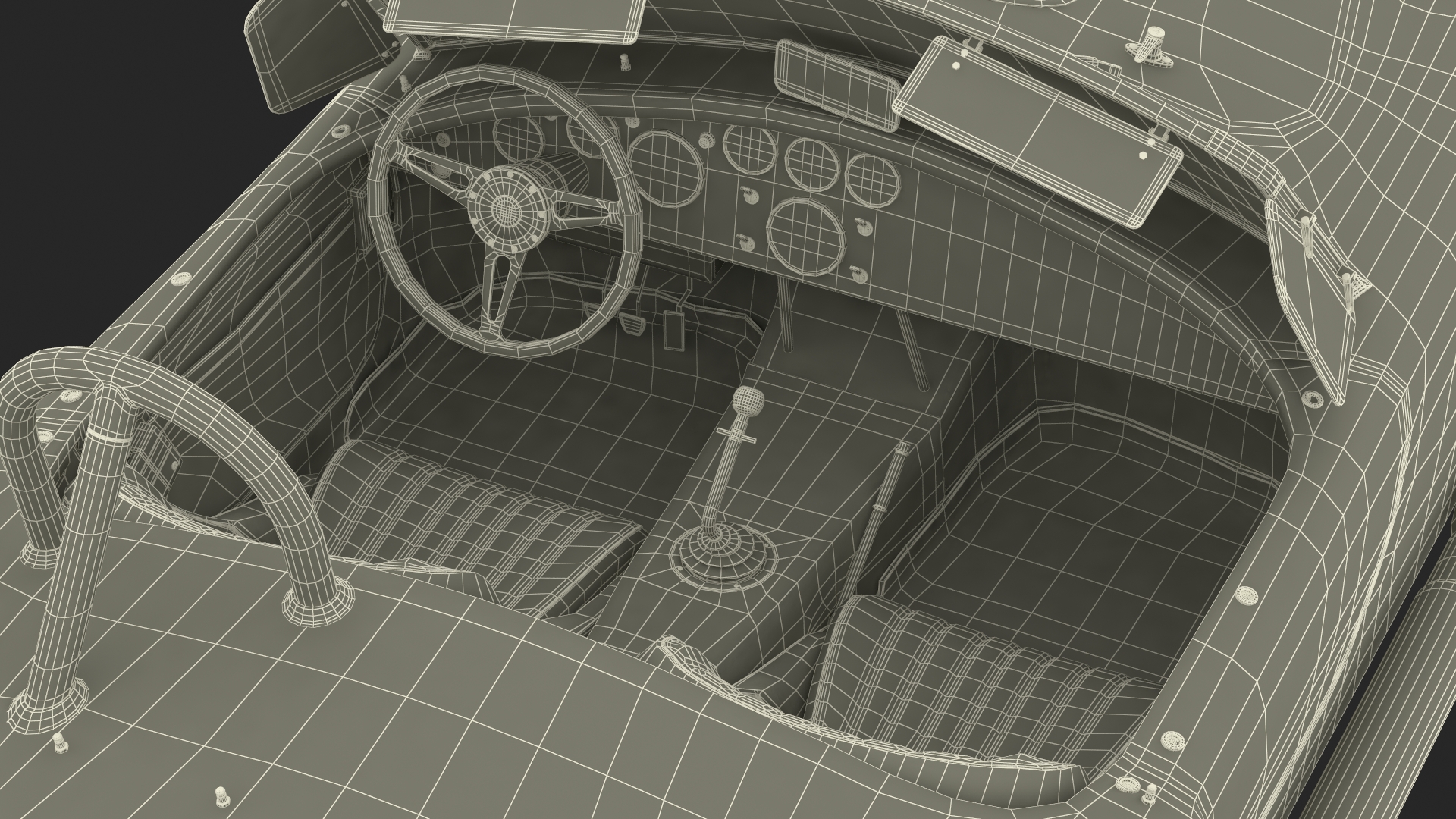 AC Cobra Shelby 1965 Red 3D model