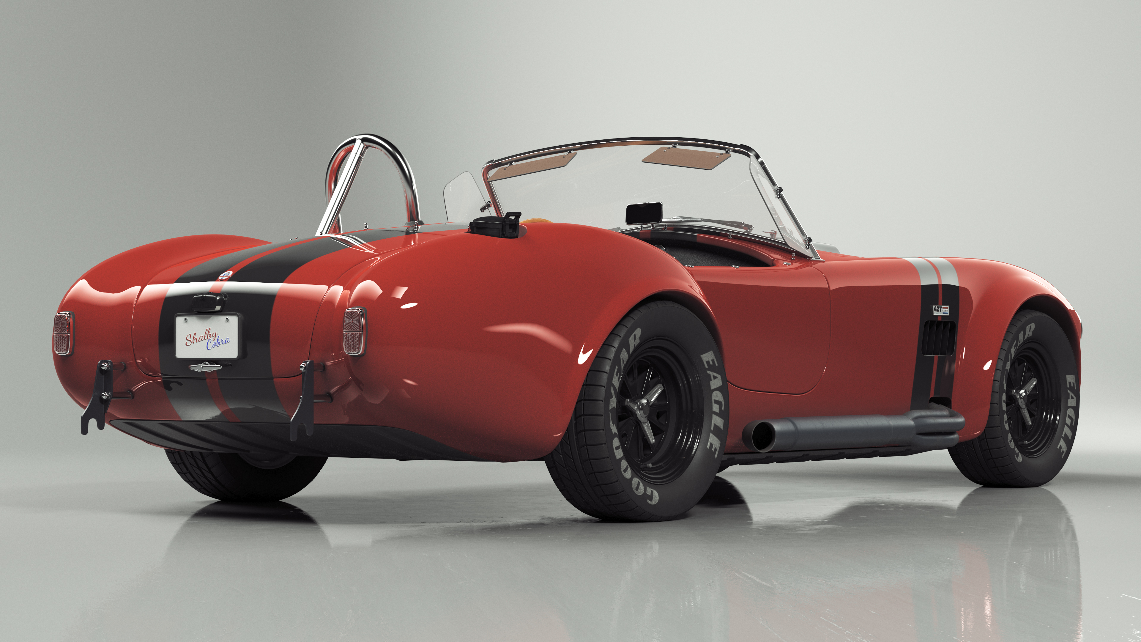 AC Cobra Shelby 1965 Red 3D model