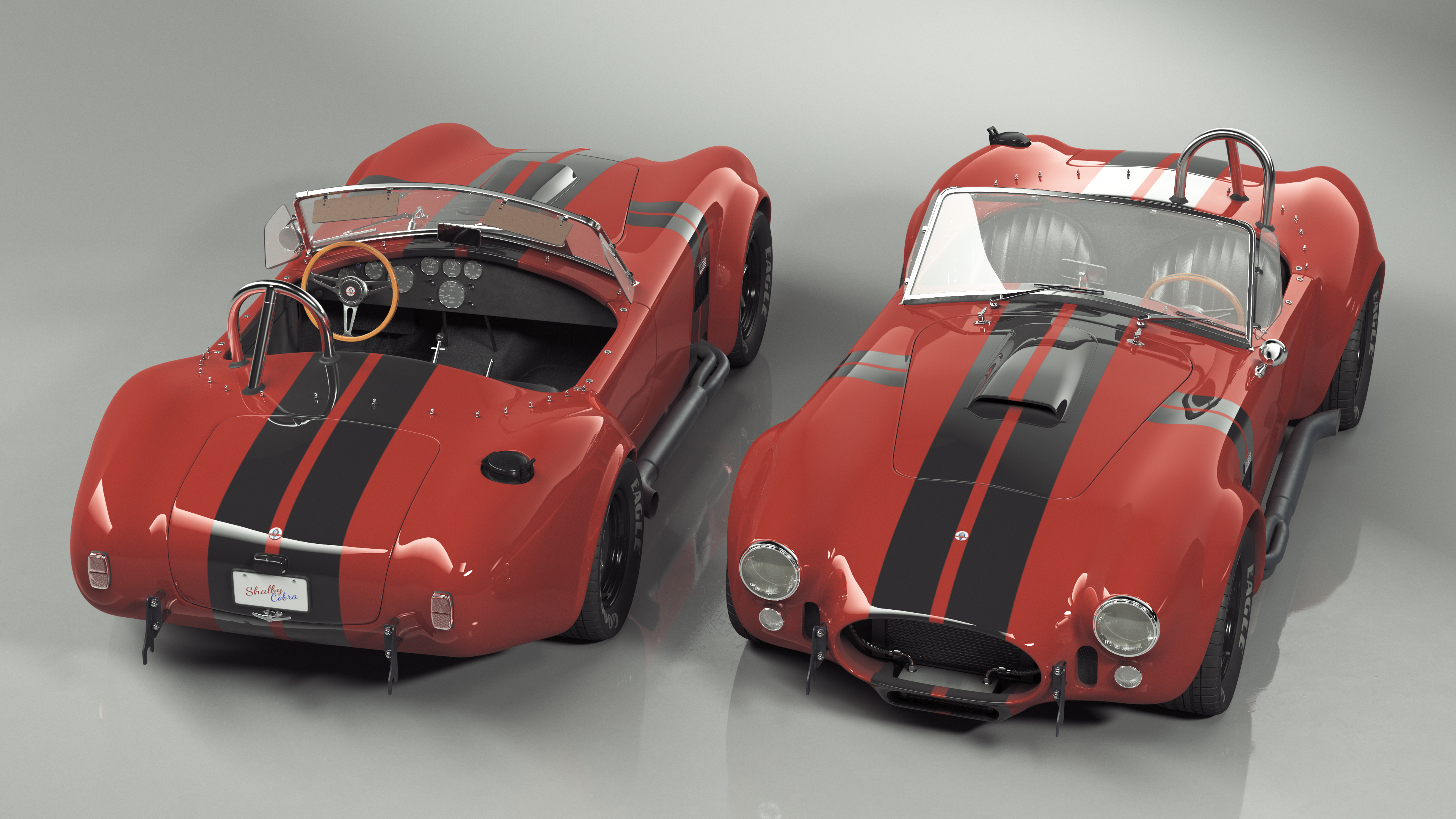AC Cobra Shelby 1965 Red 3D model