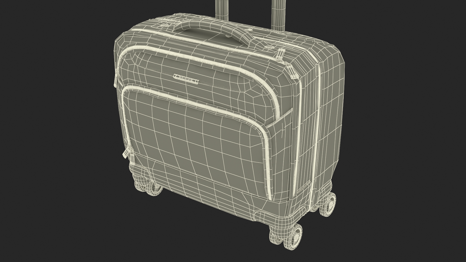 3D model Wheeled Travel Suitcase Purple