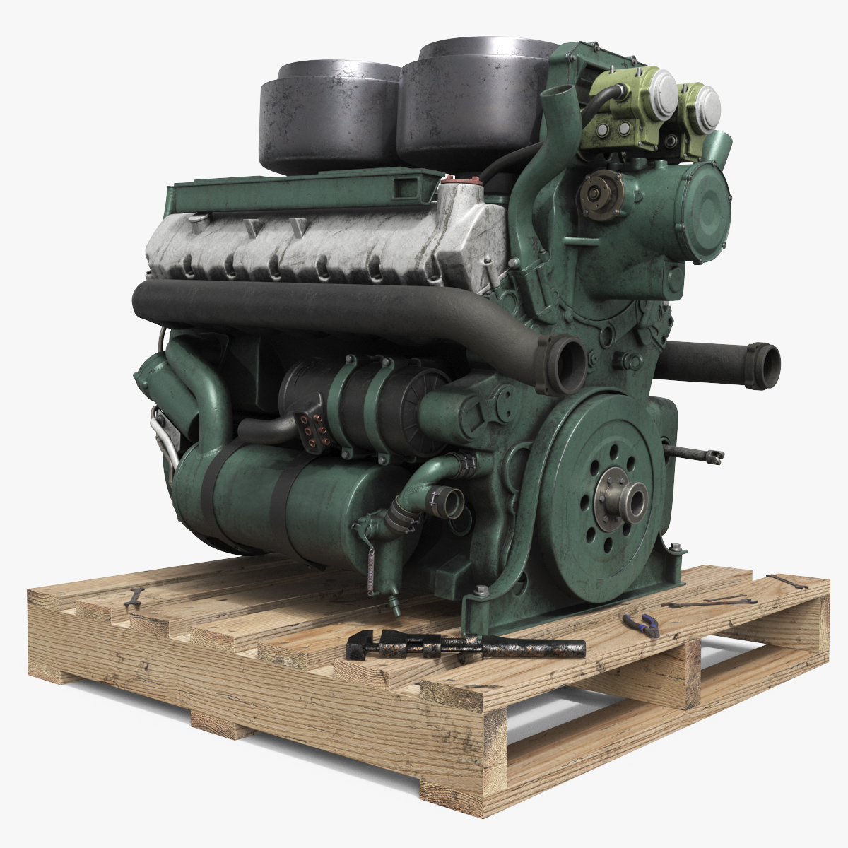 Military V12 Tank Engine - Standard