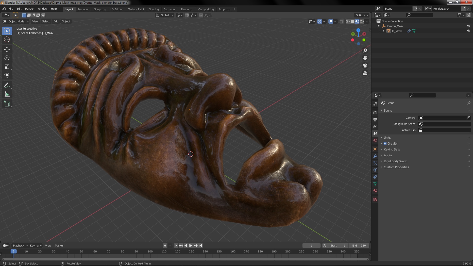 3D model Drama Mask
