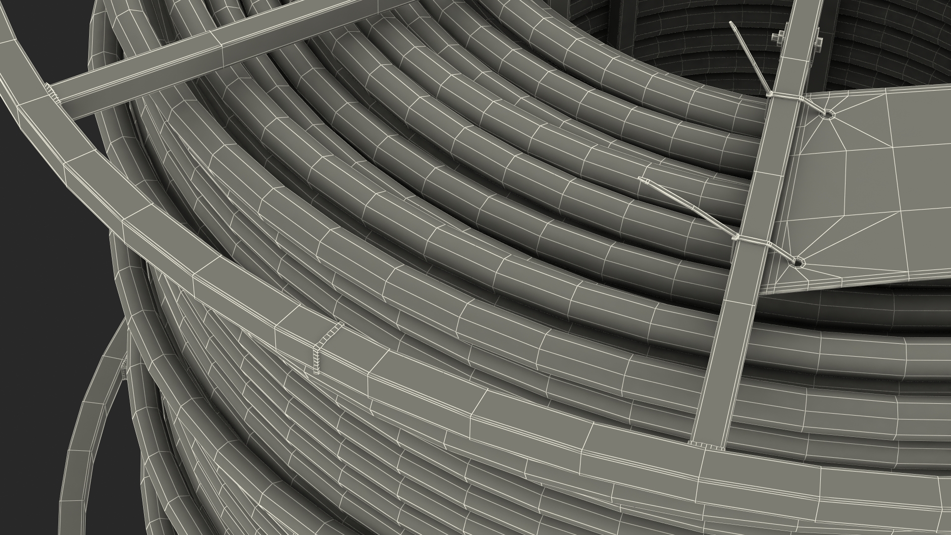 3D model Fiber Optic Cable Conduit Reel