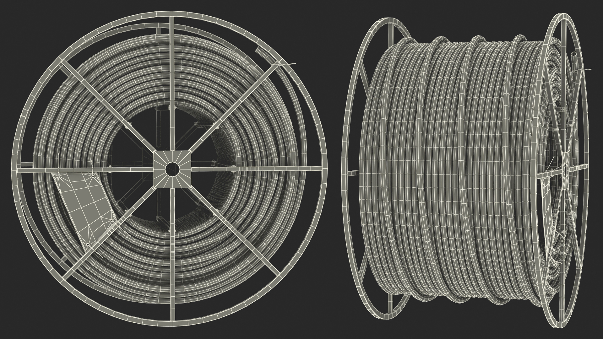 3D model Fiber Optic Cable Conduit Reel