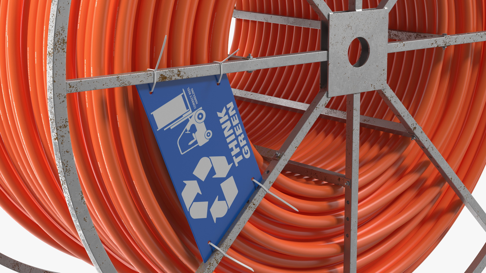 3D model Fiber Optic Cable Conduit Reel