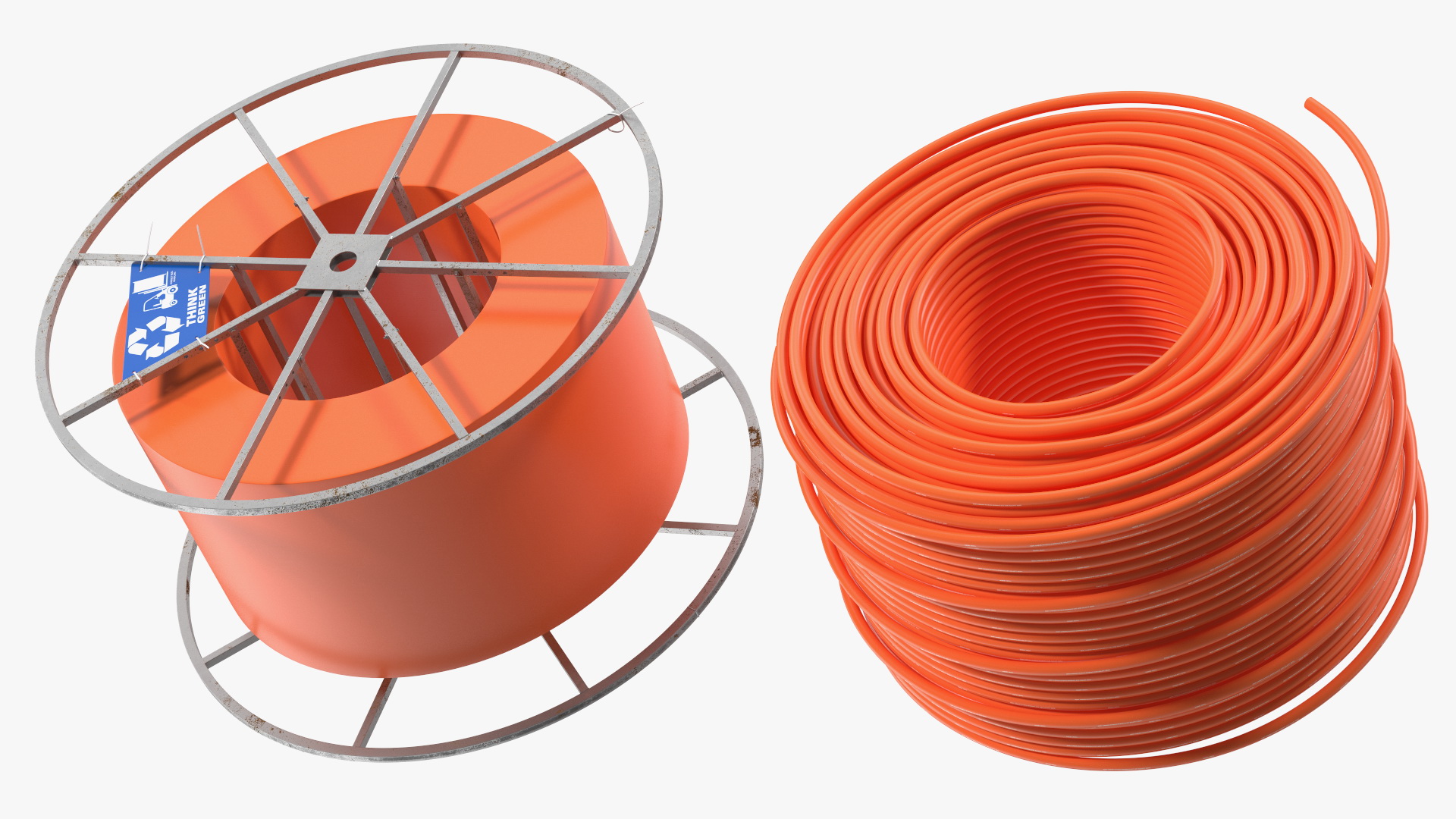 3D model Fiber Optic Cable Conduit Reel