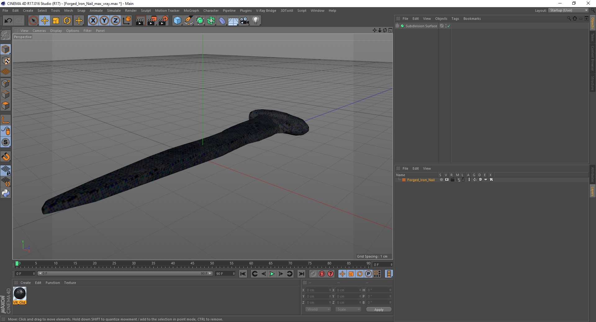 3D Forged Iron Nail