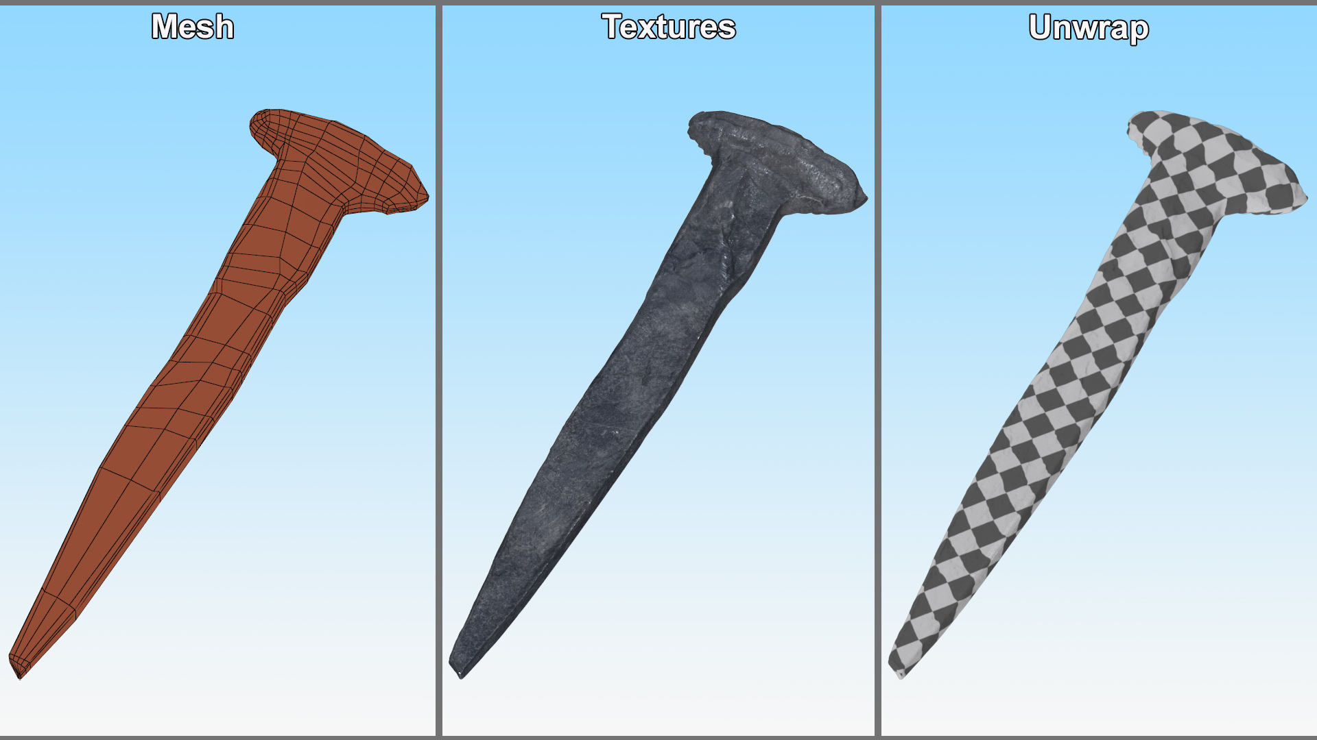 3D Forged Iron Nail