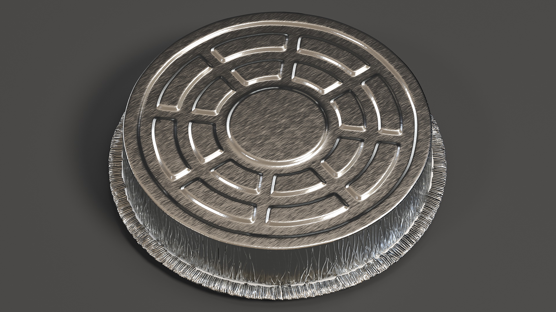 Round Disposable Aluminum Foil Pan 3D model