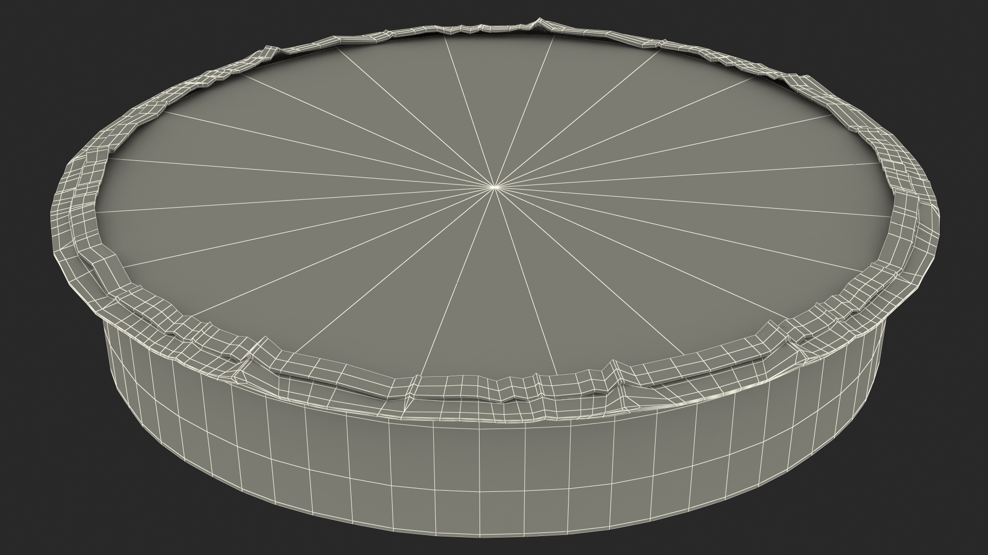 Round Disposable Aluminum Foil Pan 3D model