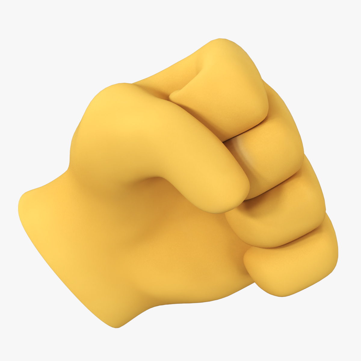 Right-Facing Fist Emoticon 3D model preview
