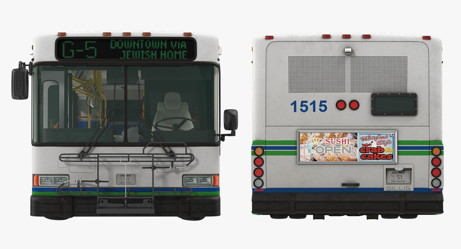 Gillig Low Floor Advantage Bus Rigged 3D