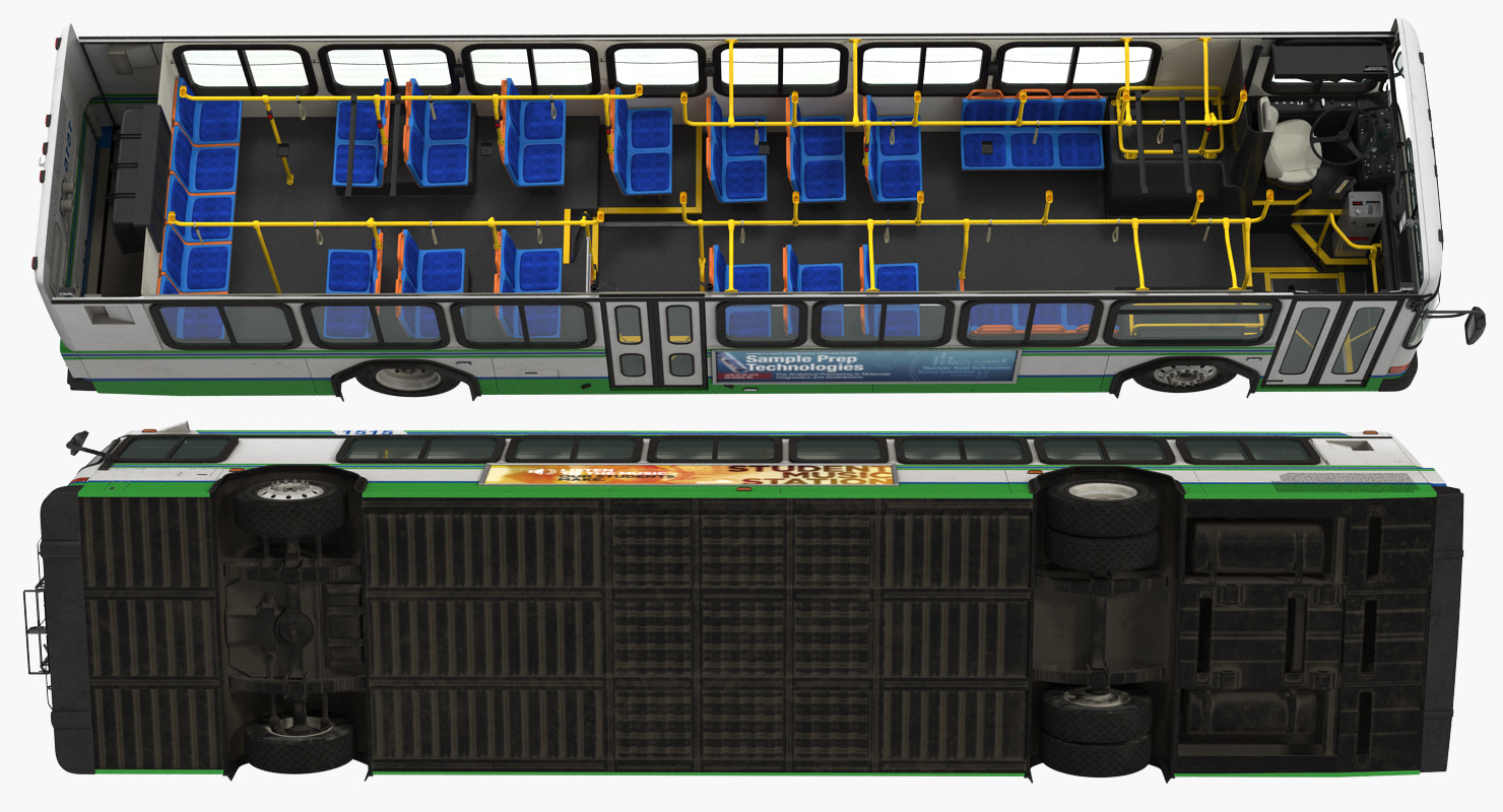 Gillig Low Floor Advantage Bus Rigged 3D
