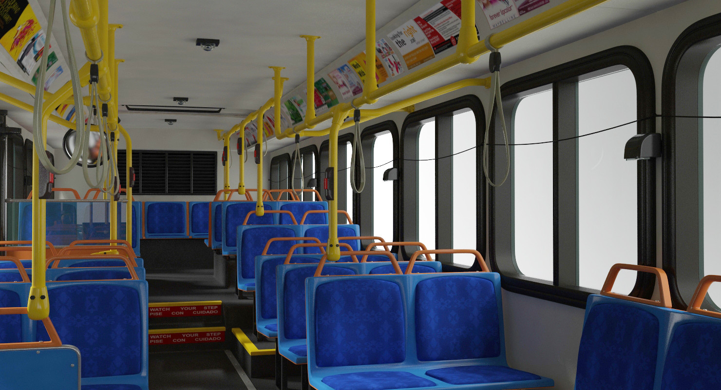 Gillig Low Floor Advantage Bus Rigged 3D