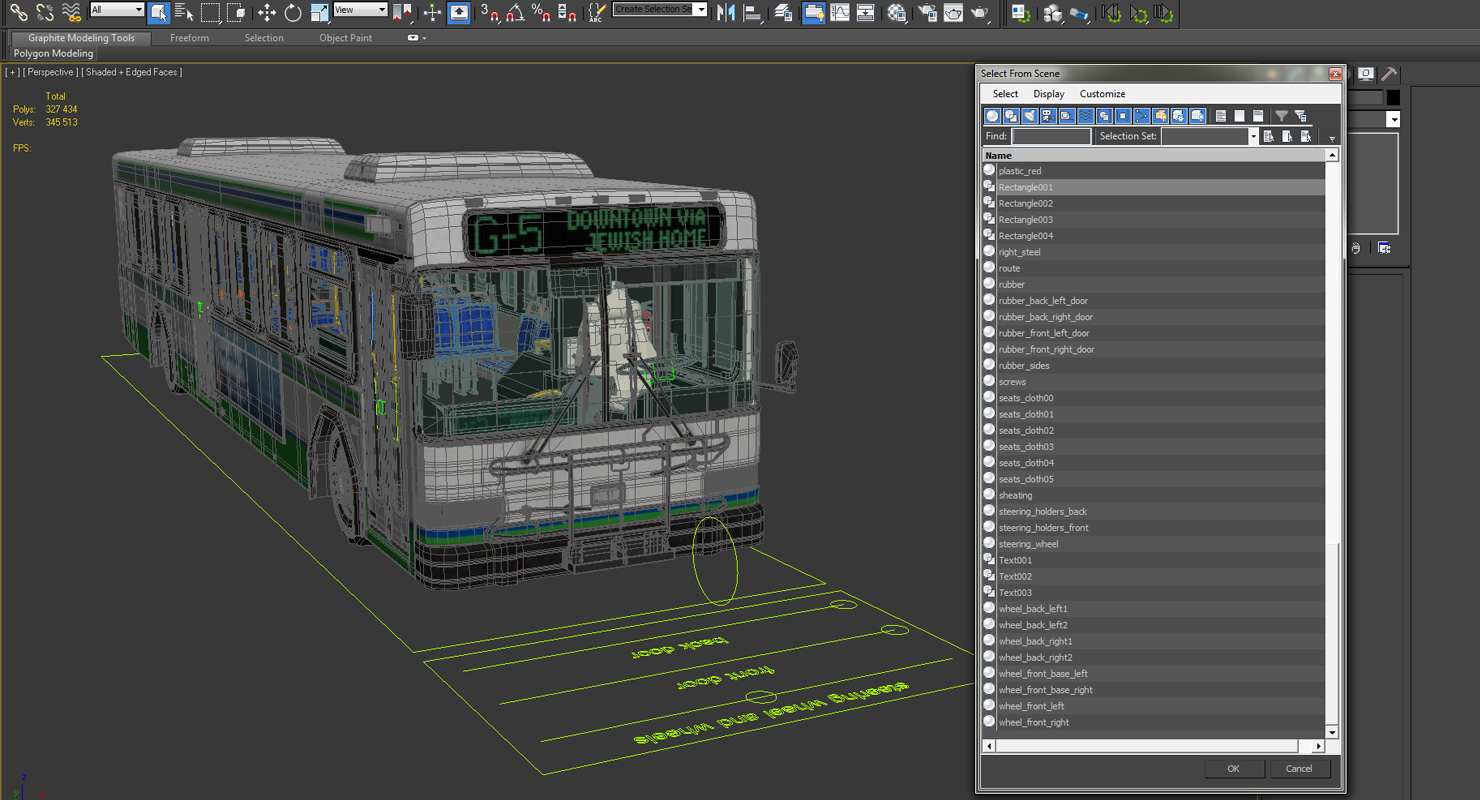 Gillig Low Floor Advantage Bus Rigged 3D