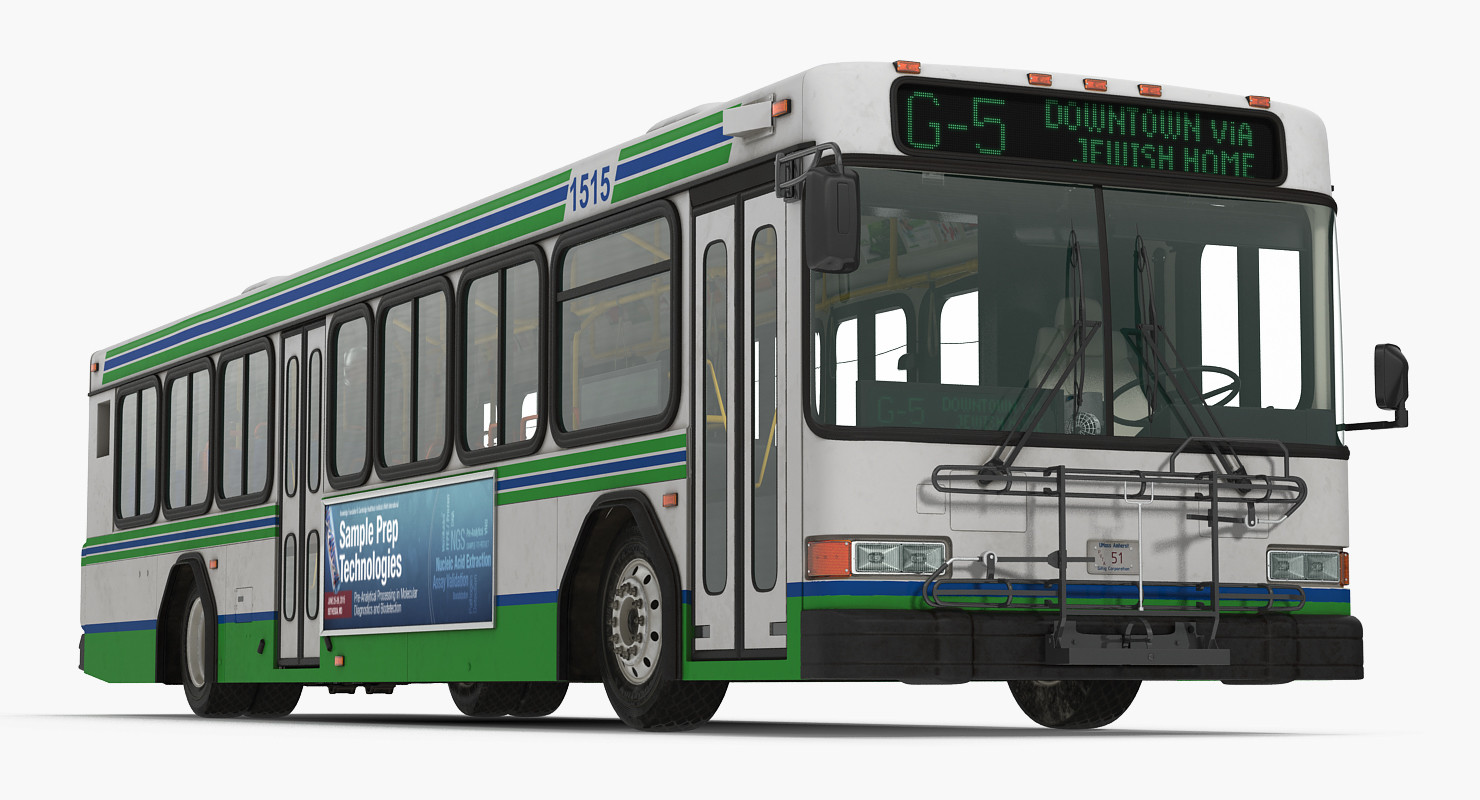Gillig Low Floor Advantage Bus Rigged 3D
