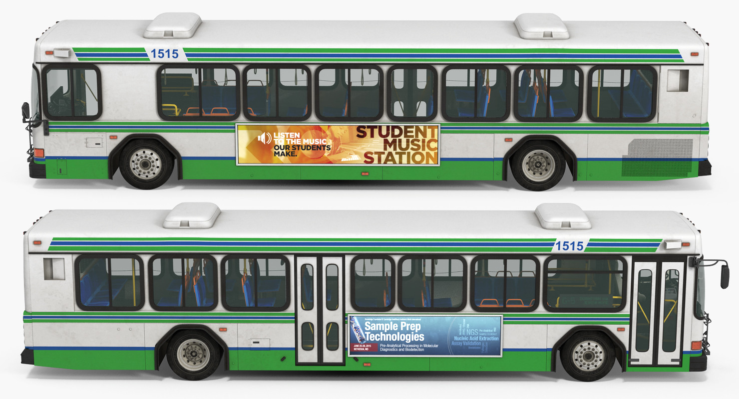 Gillig Low Floor Advantage Bus Rigged 3D