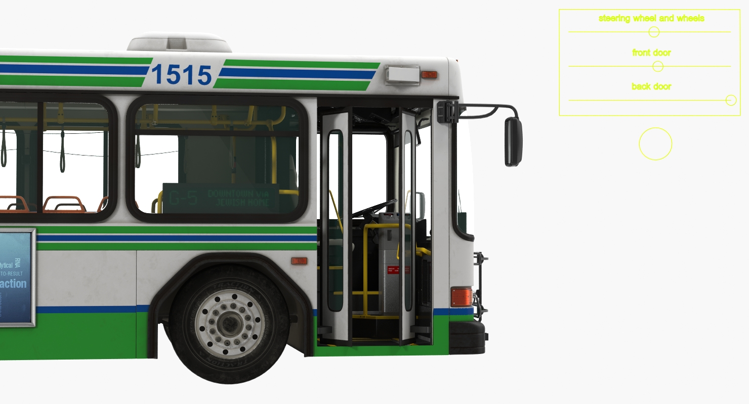 Gillig Low Floor Advantage Bus Rigged 3D