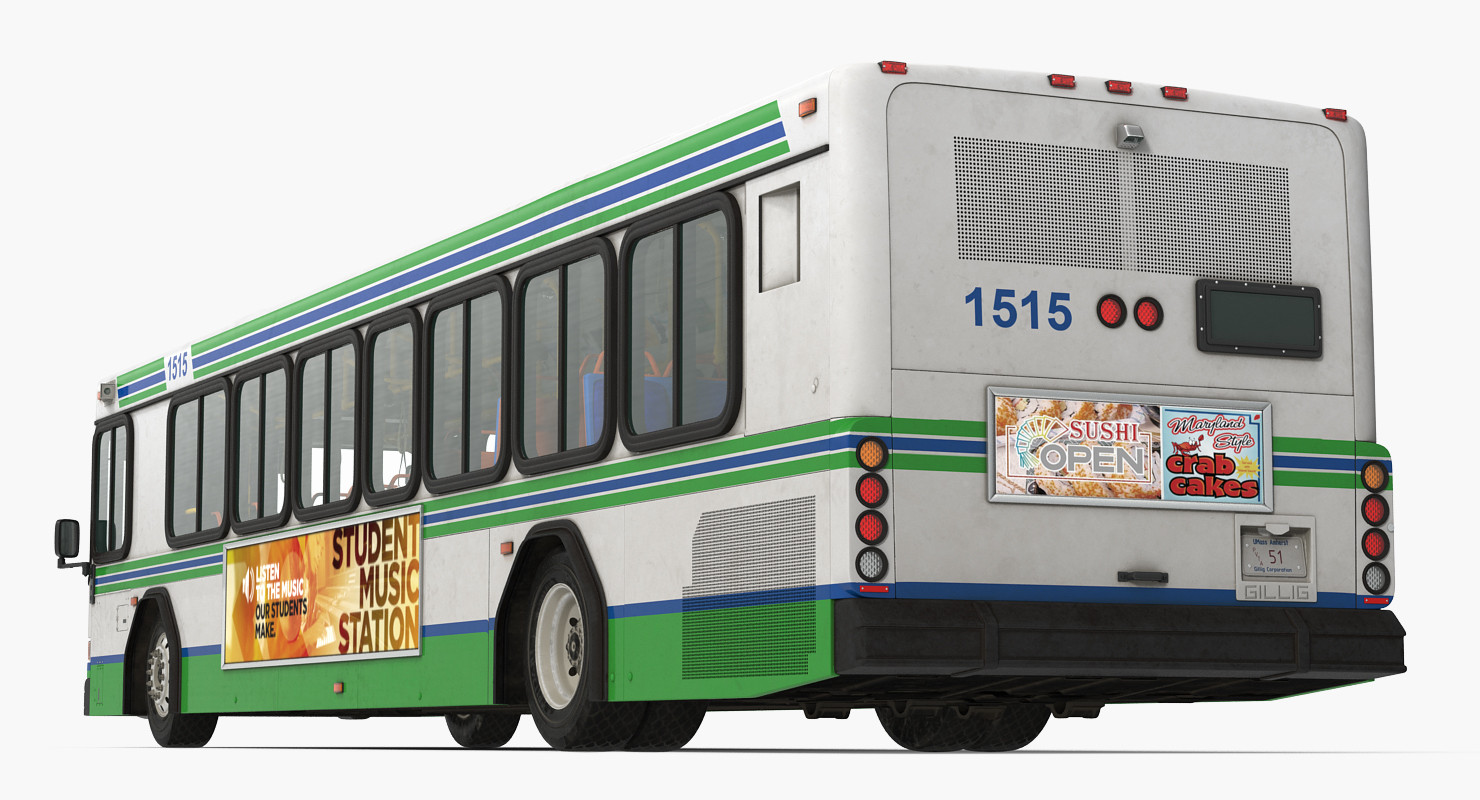 Gillig Low Floor Advantage Bus Rigged 3D