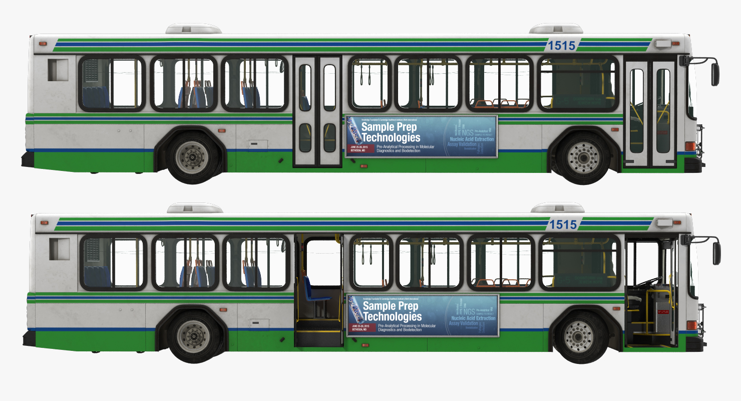 Gillig Low Floor Advantage Bus Rigged 3D