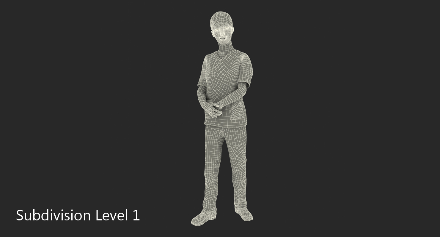 African American Female Doctor Rigged 3D