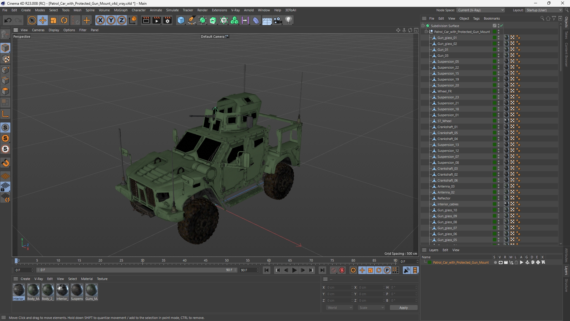Patrol Car with Protected Gun Mount - view 12