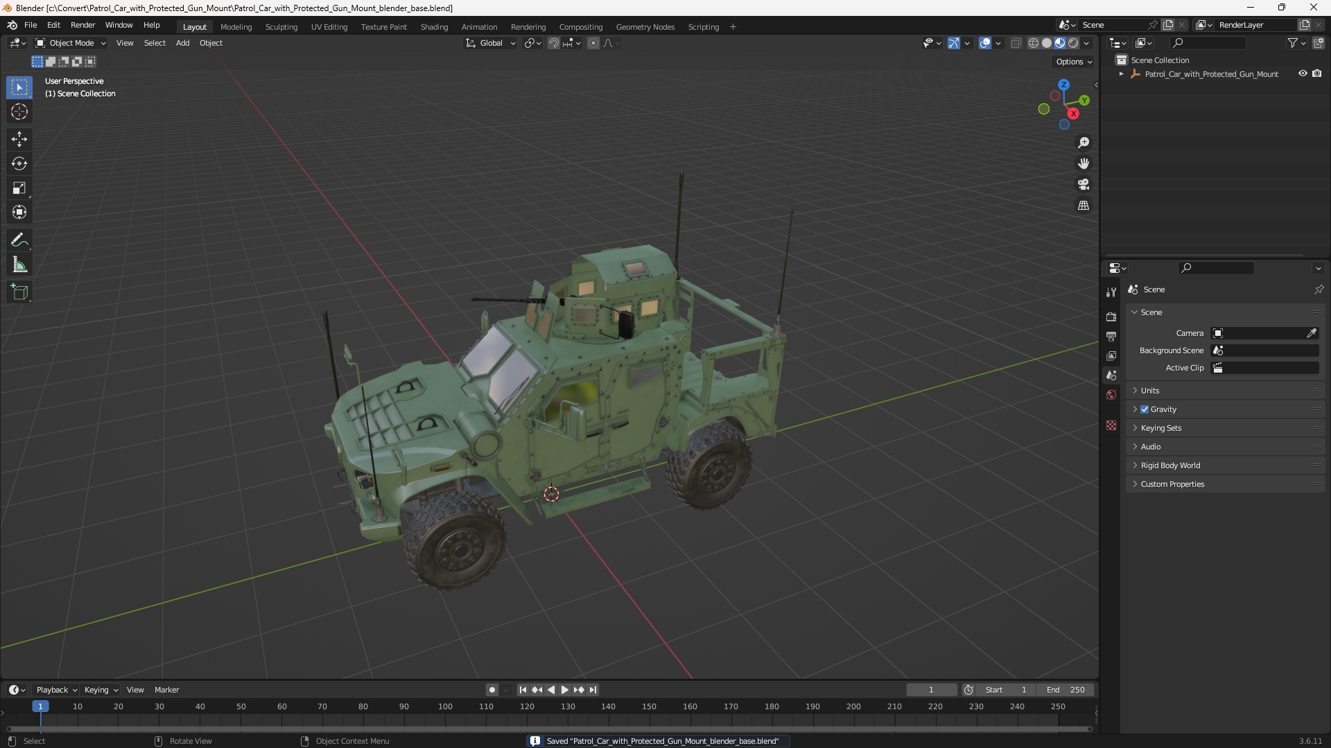 Patrol Car with Protected Gun Mount - view 10