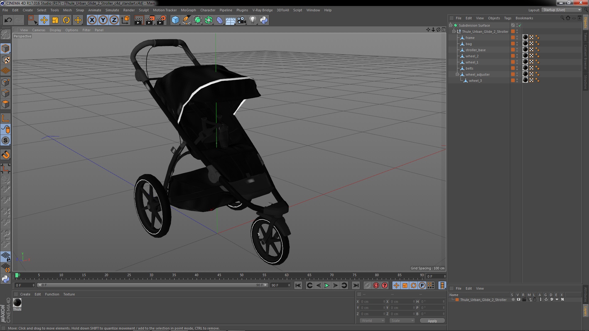3D Thule Urban Glide 2 Stroller model