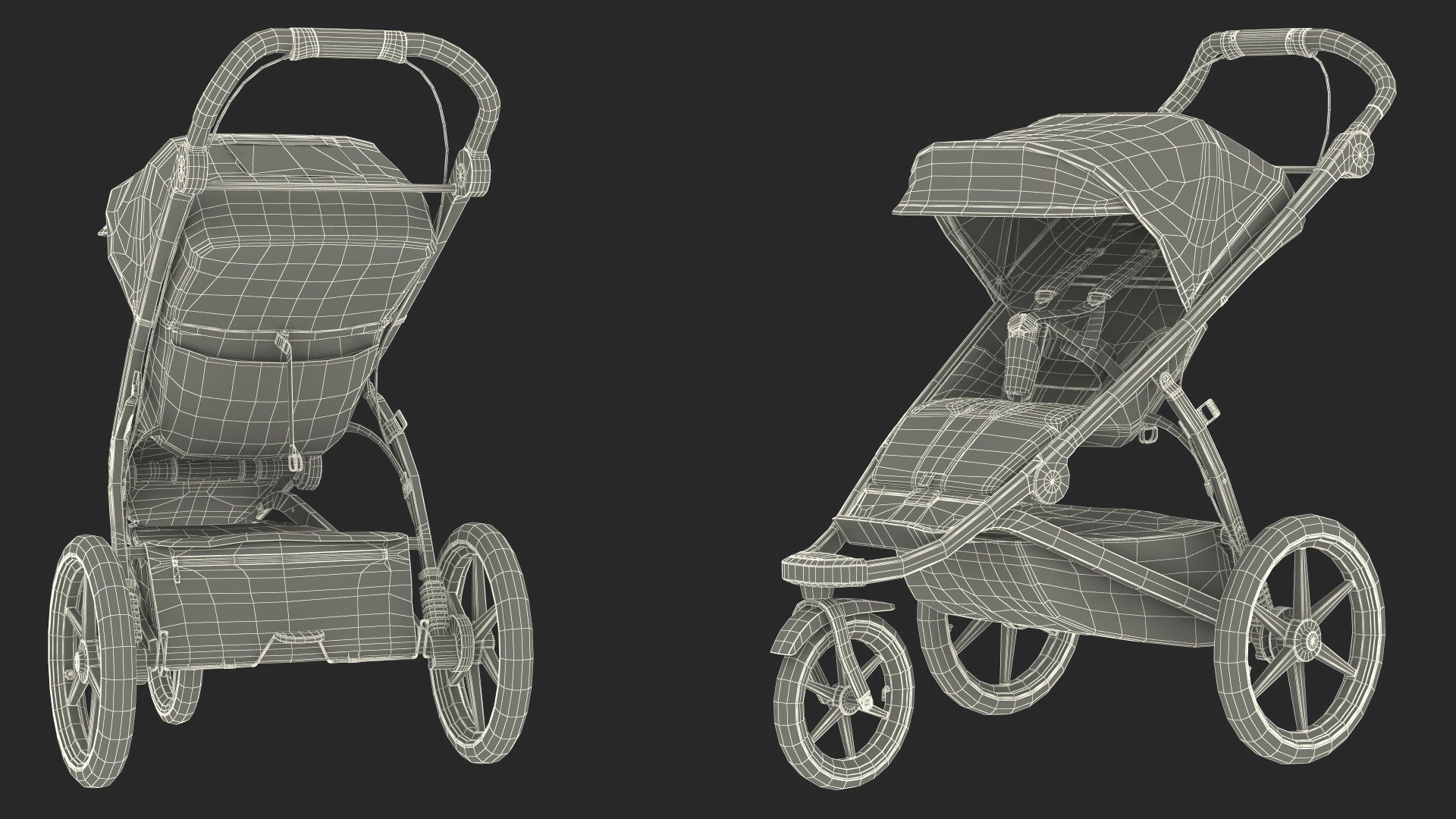 3D Thule Urban Glide 2 Stroller model