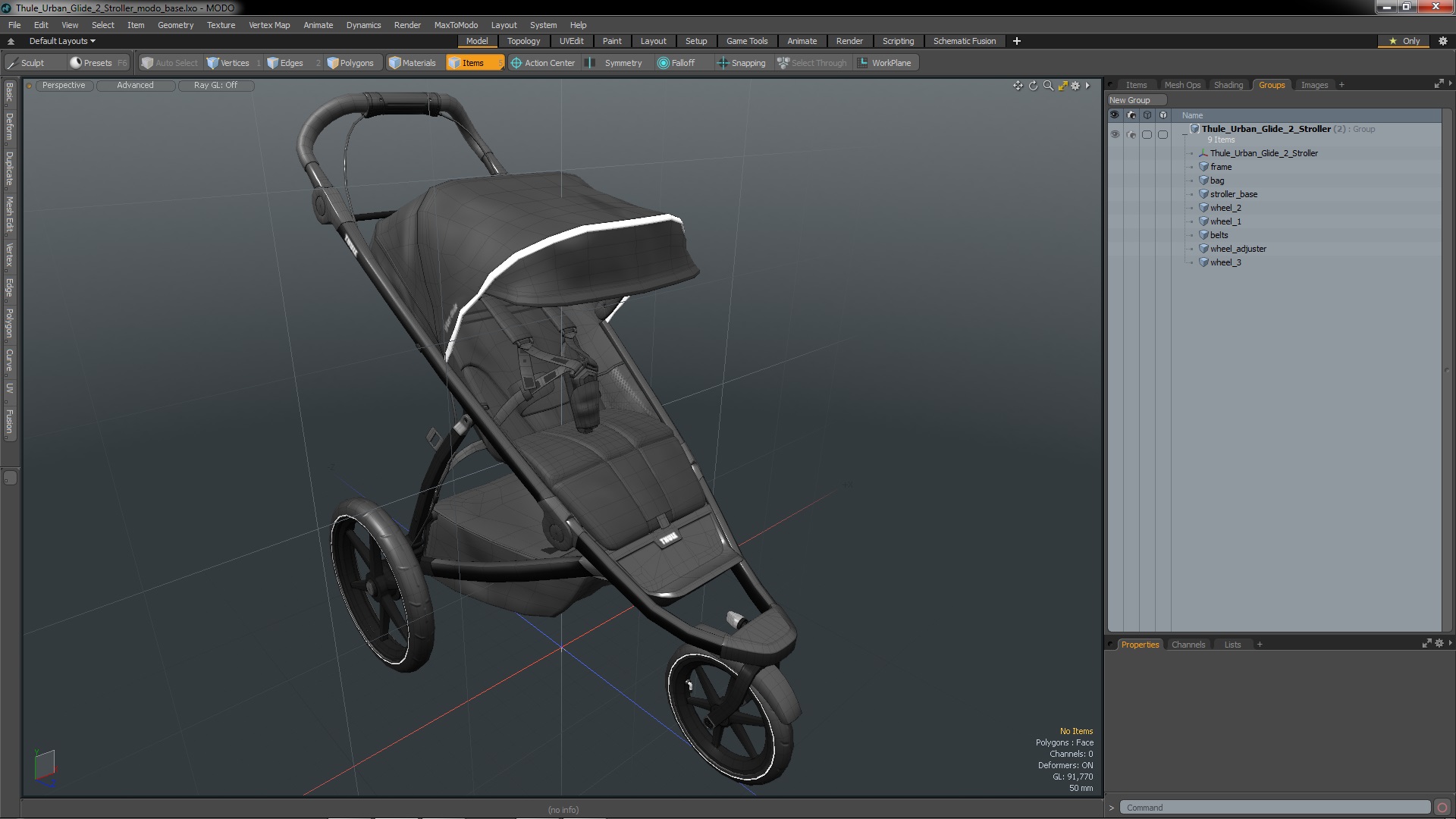 3D Thule Urban Glide 2 Stroller model