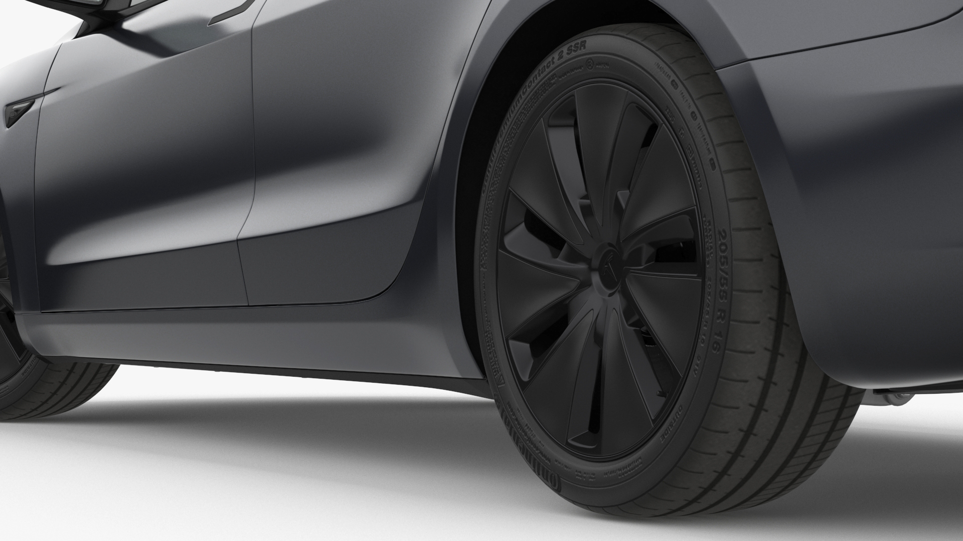 Tesla Model 3 2024 Stealth Grey Rigged for Cinema 4D 3D