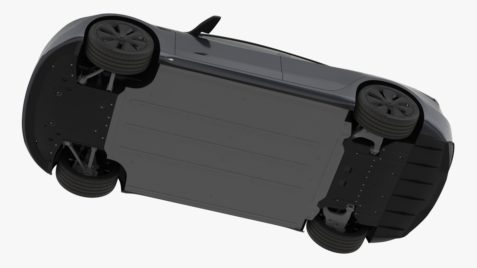 Tesla Model 3 2024 Stealth Grey Rigged for Cinema 4D 3D