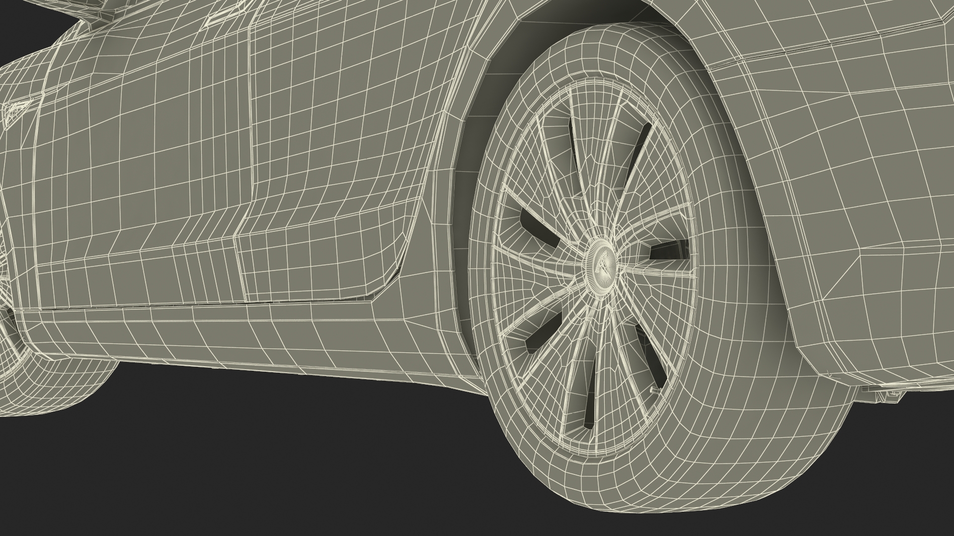 Tesla Model 3 2024 Stealth Grey Rigged for Cinema 4D 3D