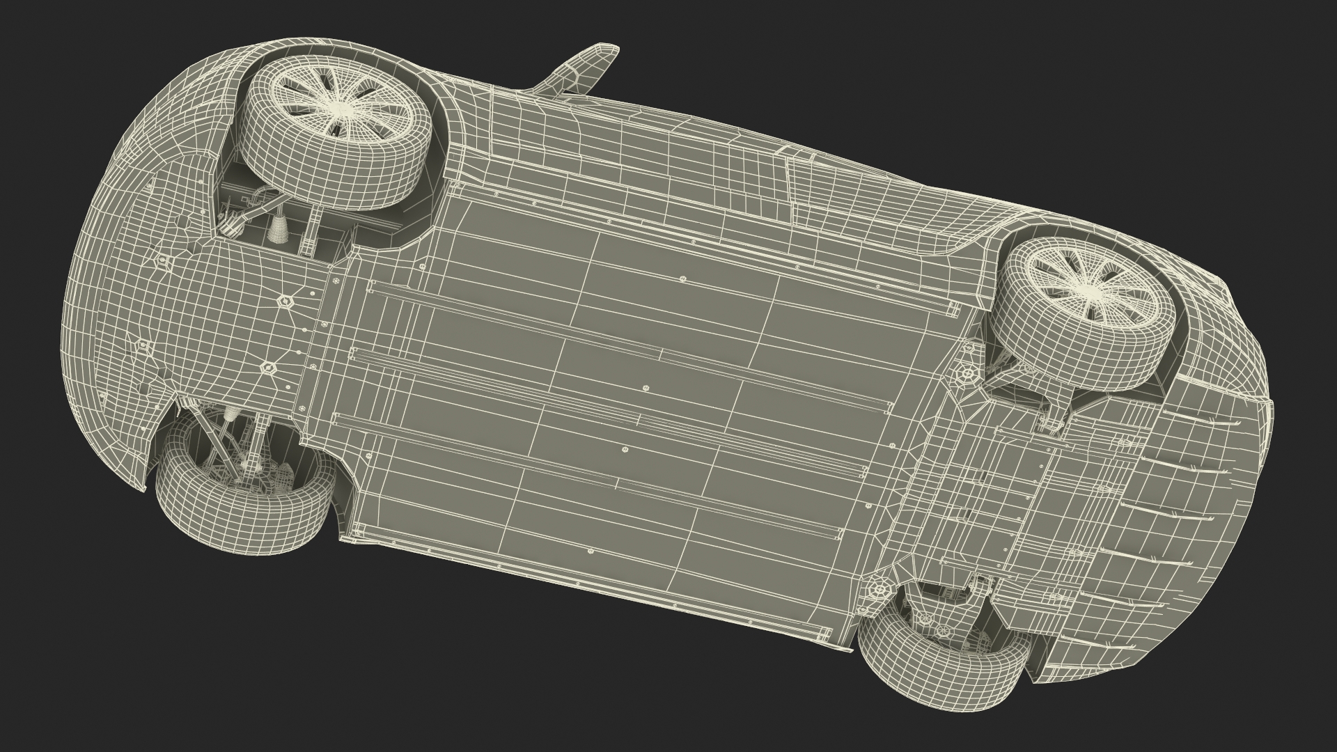 Tesla Model 3 2024 Stealth Grey Rigged for Cinema 4D 3D