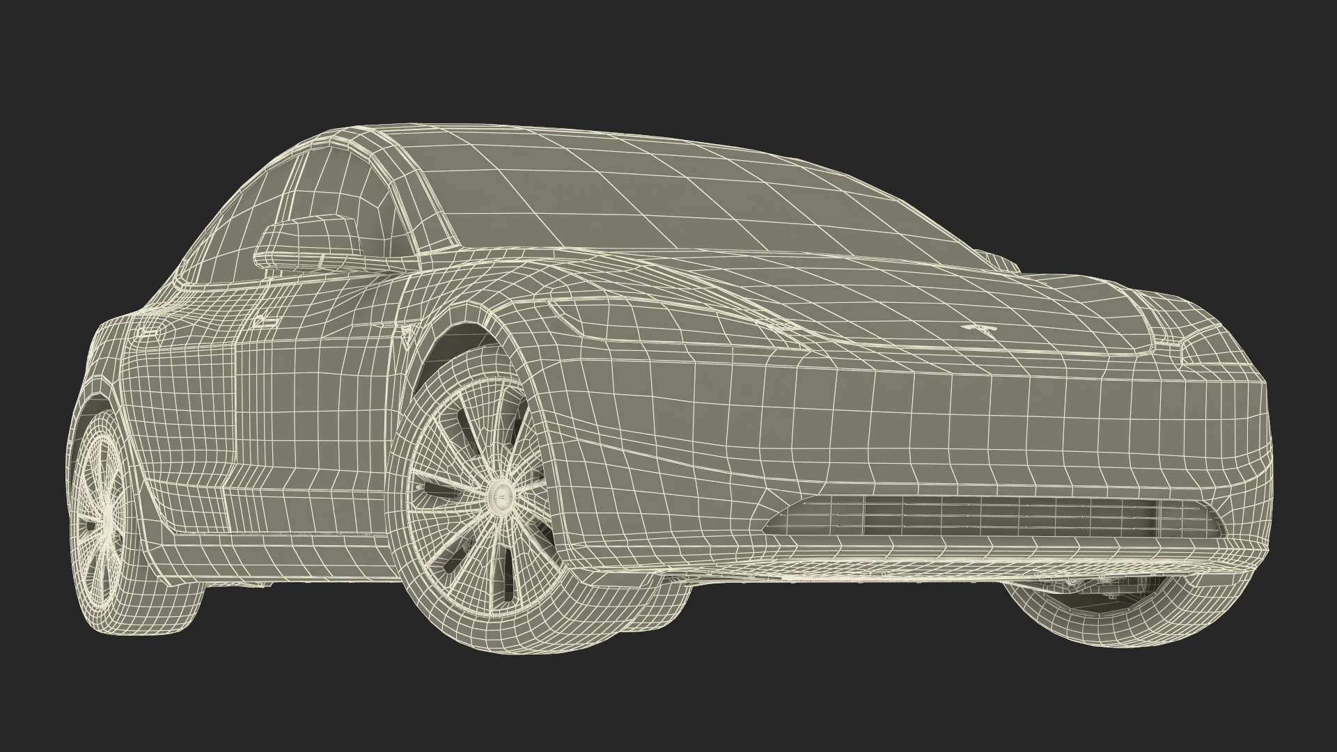 Tesla Model 3 2024 Stealth Grey Rigged for Cinema 4D 3D